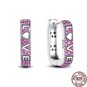 Sterling silver love earrings